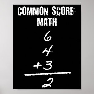 Sell Softll 643 Double Play Common Score Math Shir Poster
