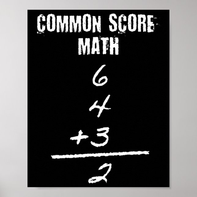 Sell Softll 643 Double Play Common Score Math Shir Poster (Front)