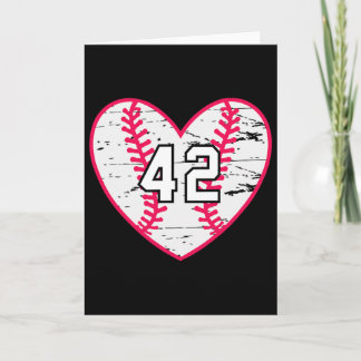 Sell Softll Heart Number #42 Sports Player Fan Jer Card