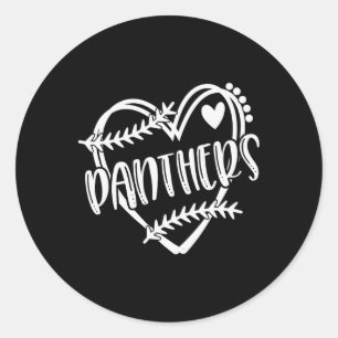 Sell Softll Panther School Sports Fan Team Spirit Classic Round Sticker