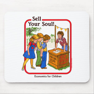 Sell Your Soul Sarcastic Retro Vintage Funny Adult Mouse Pad