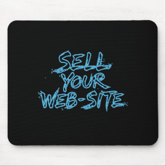 Sell Your Website Blue Tech Typography Mouse Pad