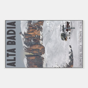 Sella Ronda - Alta Badia Rectangular Sticker