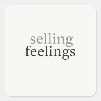 Selling Feelings Minimalist Sticker Funny Dark