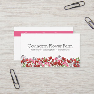 Selling Flowers Farmers Market Business Card