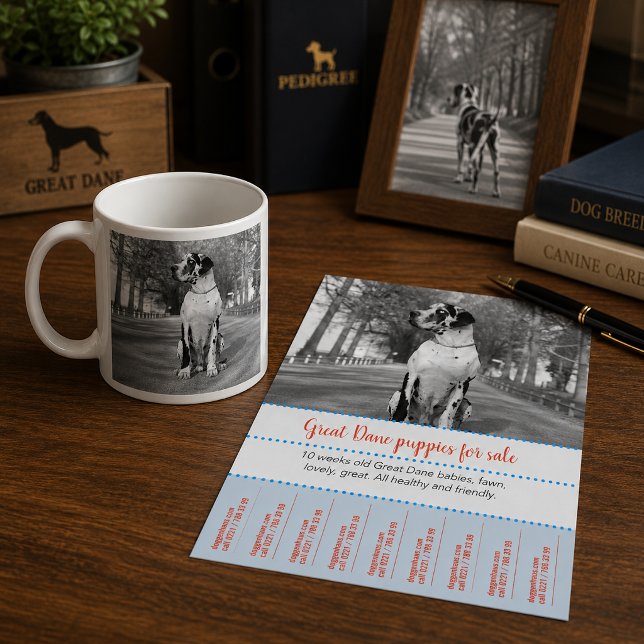 Selling Puppies Flyer #nestorbw (Best not to be hold on a desk! Spread them where people could see your advertisement.)