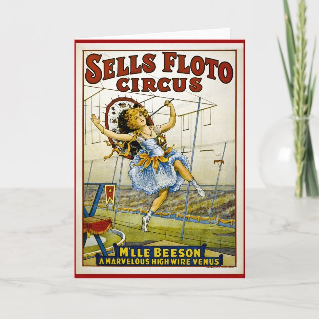 Sells Floto 1921 - M'lle Beeson Card (Front)