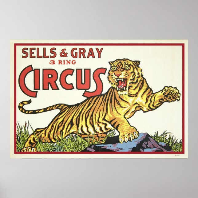 Sells & Grey 3 Ring Circus Poster (Front)
