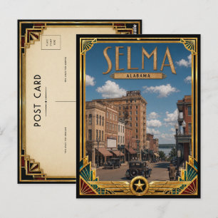 Selma Alabama Vintage Art Deco Golden Age Postcard