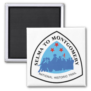 Selma to Montgomery Trail Sign, Alabama Magnet