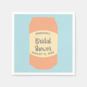 Seltzer Soda Can Personalised Bridal Shower Party Napkin