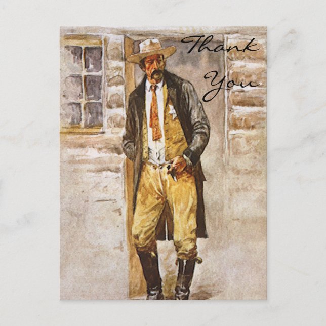Seltzer's Sheriff Postcard (Front)