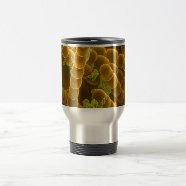 SEM image of Tradescantia Pollen and Stamens Travel Mug (Center)