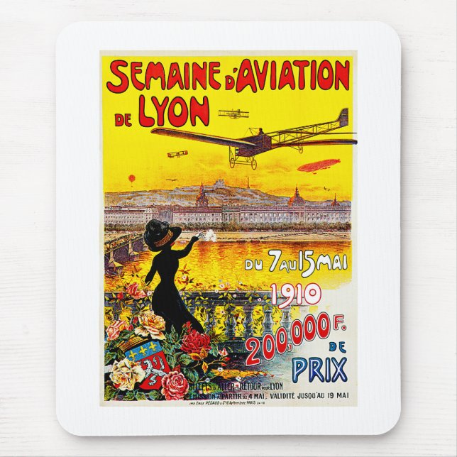 Semaine d'Aviation de Lyon Mouse Pad (Front)