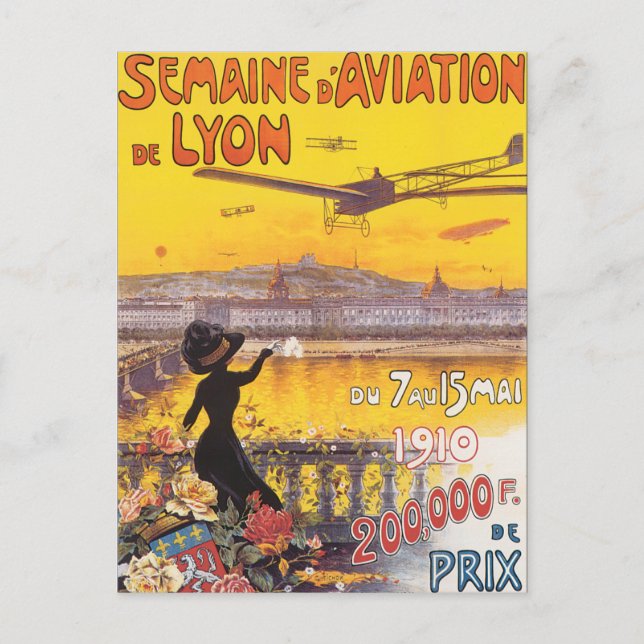 Semaine d'Aviation de Lyon Postcard (Front)