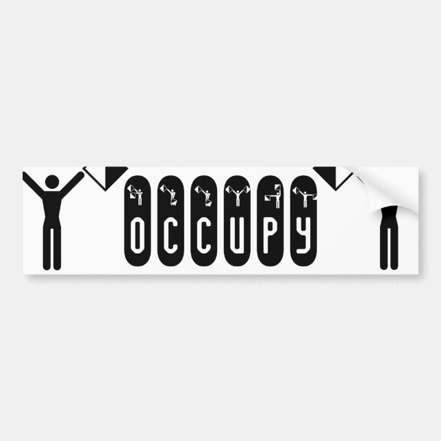 semaphore flag "OCCUPY" Bumper Sticker (Front)