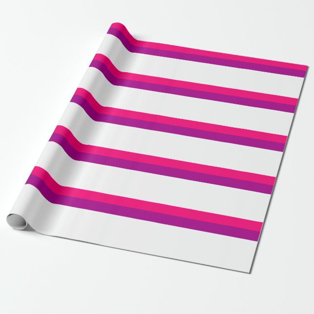Semi Bisexual Pride Flag Wrapping Paper (Unrolled)