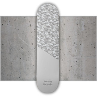 Semi Camouflage Pattern in triple Grey Skateboard