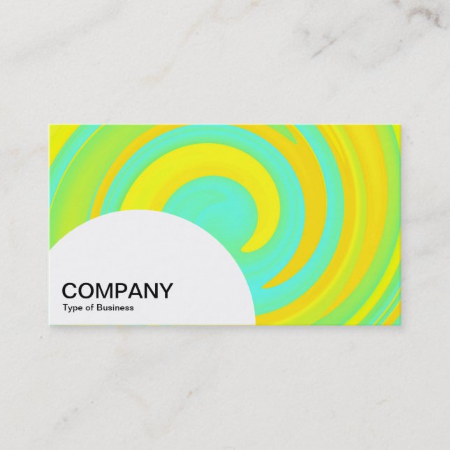 Semi-circle Panel - Abstract Swirl 250816 - 01b Business Card (Front)
