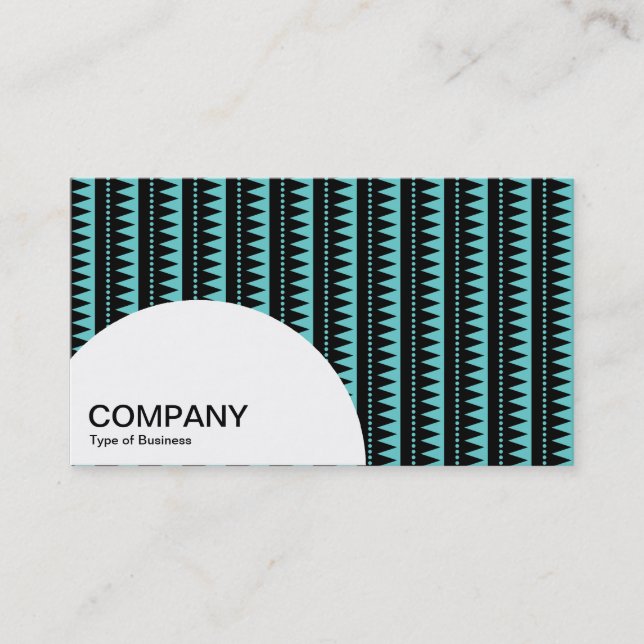 Semi-circle Panel - Aztec Pattern - Turquoise Business Card (Front)