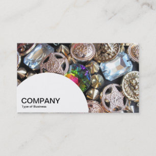 Semi-circle Panel - Bed of Yellow Daisies Business Card