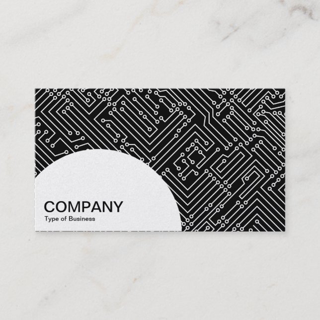 Semi-circle Panel - Circuitry - (Gold) Business Card (Front)