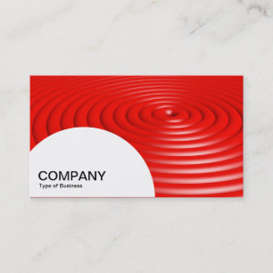 Semi-circle Panel - Concentric Rings - Red Business Card