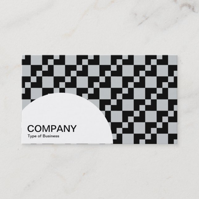 Semi-circle Panel - Domino Patchwork - Grey Business Card (Front)