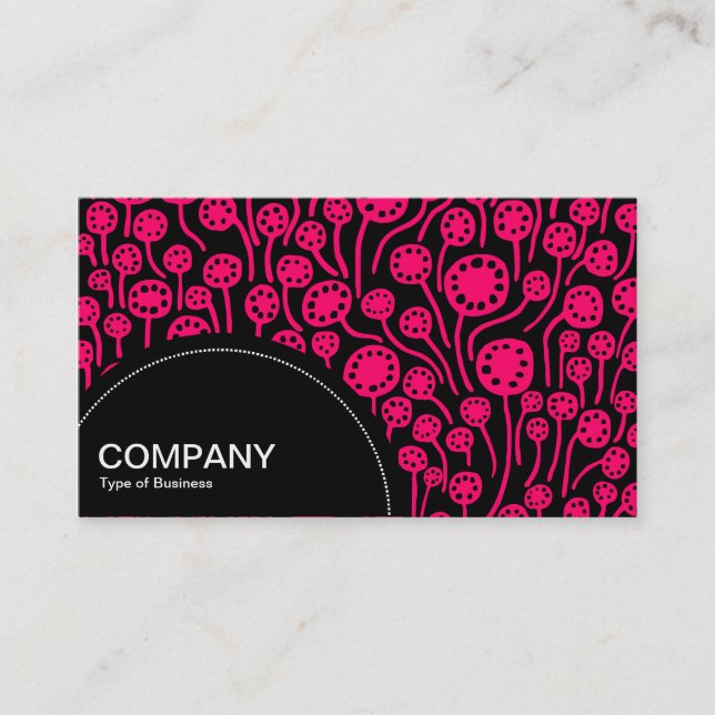Semi-circle Panel (dots) -  090512 - Neon Red Business Card (Front)