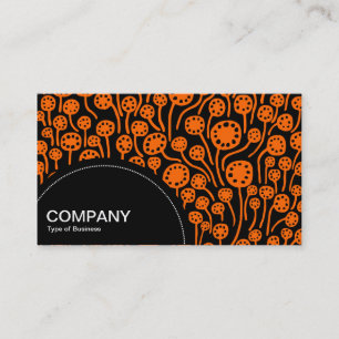 Semi-circle Panel (dots) - 090512 - Orange Business Card