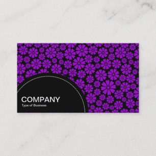 Semi-circle Panel (dots) - 8 Petals - Purple Business Card