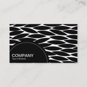 Semi-circle Panel (dots) - Abstract Leaves Business Card