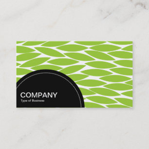 Semi-circle Panel (dots) -  Abstract Leaves Business Card