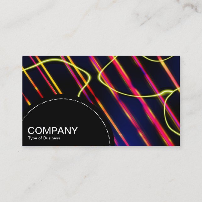 Semi-circle Panel (dots) - Alien Light Trails Business Card (Front)