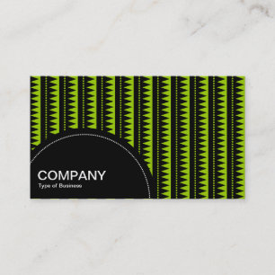 Semi-circle Panel (dots) - Aztec Pattern - Green Business Card
