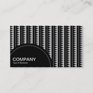 Semi-circle Panel (dots) - Aztec Pattern - Grey Business Card