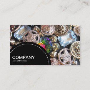 Semi-circle Panel (dots) -  Bling Business Card
