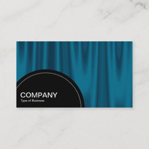 Semi-circle Panel (dots) - Blue Drapery Business Card