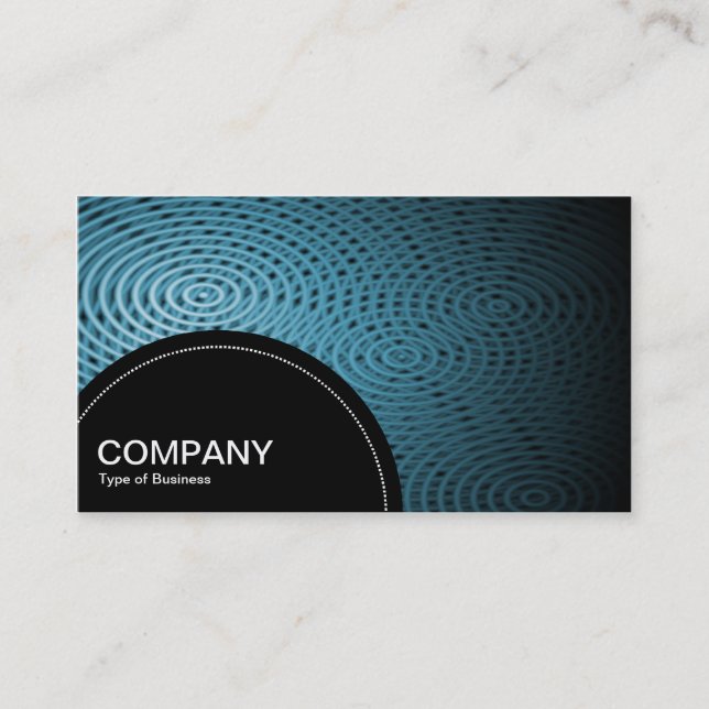 Semi-circle Panel (dots) -  Blue Electric Pool 010 Business Card (Front)