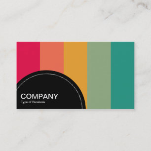 Semi-circle Panel (dots) - Colour Bars 01 Business Card