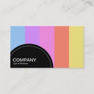 Semi-circle Panel (dots) - Colour Bars 02 Business Card