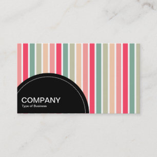 Semi-circle Panel (dots) - Colour Stripes 01 Business Card