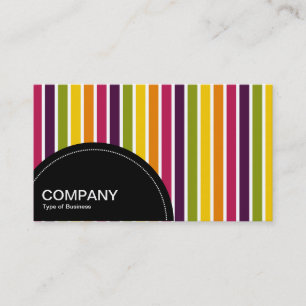 Semi-circle Panel (dots) - Colour Stripes 03 Business Card