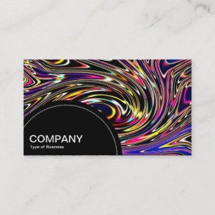 Semi-circle Panel (dots) - Colour Swirl Business Card