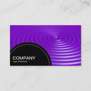Semi-circle Panel (dots) - Concentric Rings - Purp Business Card