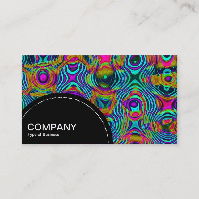 Semi-circle Panel (dots) - Fractal Abstract Business Card (Front)
