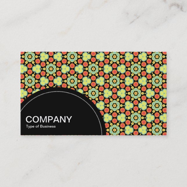 Semi-circle Panel (dots) - Geometric Pattern 021 Business Card (Front)