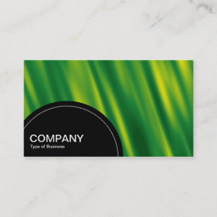 Semi-circle Panel (dots) - Green Satin Business Card
