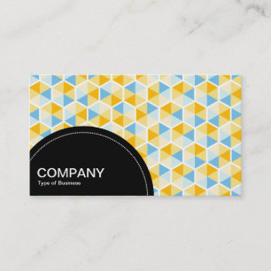Semi-circle Panel (dots) - Hexagon Pattern 03 Business Card