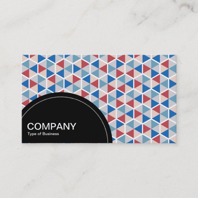 Semi-circle Panel (dots) - Hexagon Pattern 05 Business Card (Front)
